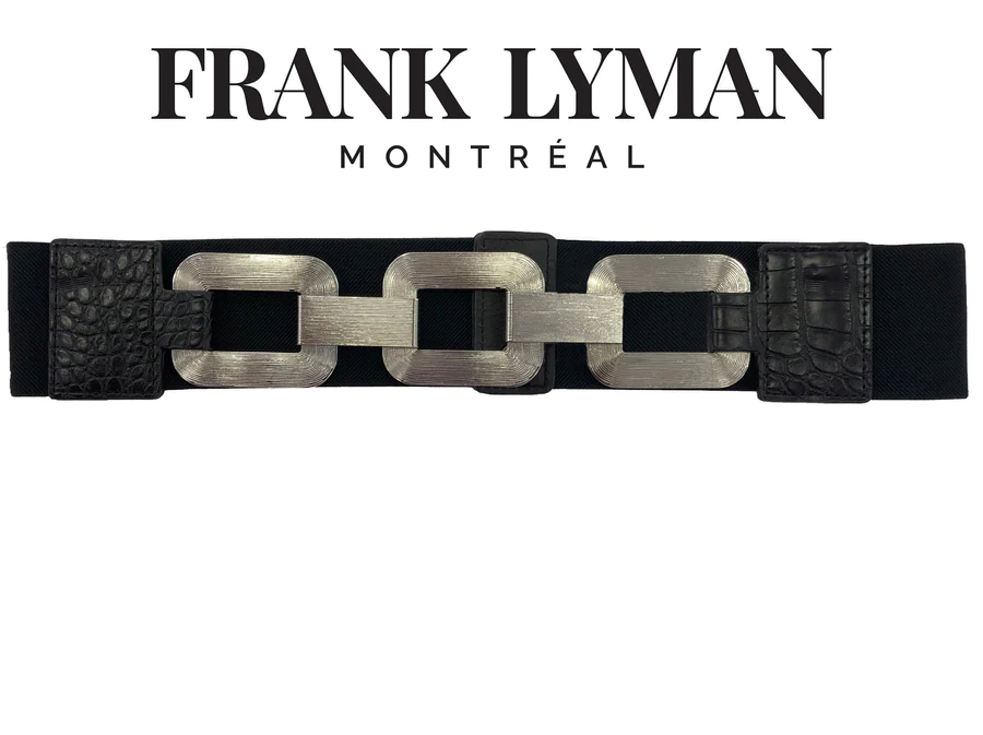 Frank Lyman A22304U – Belt, Black with Silver Buckle