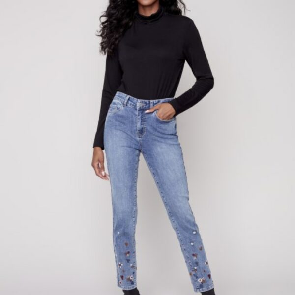 C5449 Charlie B Embroidered Jean