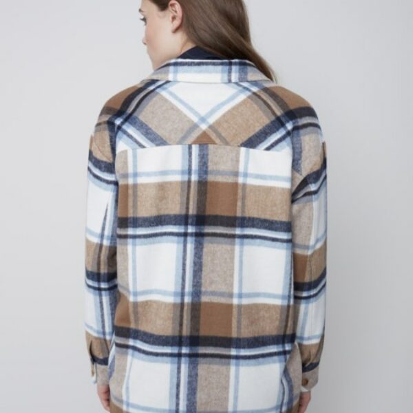 C6228 Plaid Flannel Shirt Jacket Charlie B back