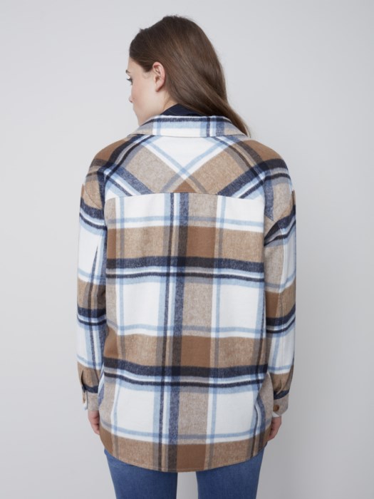 Charlie B Flannel Shirt Jacket C6228