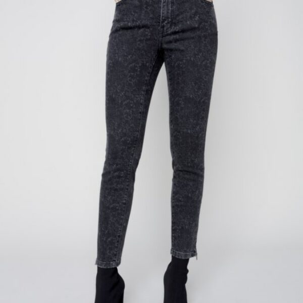 C5233 Charlie B Jeans Charcoal close up